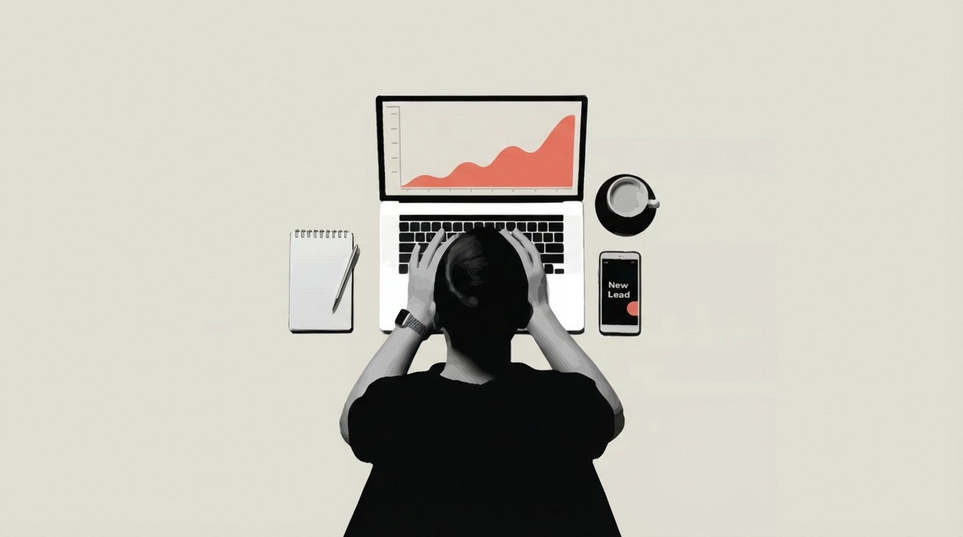 Person at laptop, chart on screen — real process in practice
